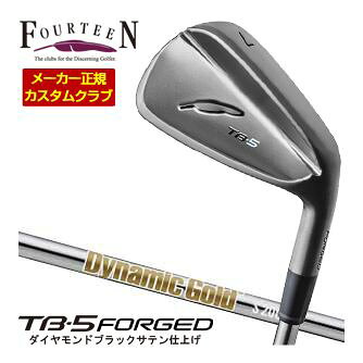 其它 - 特注カスタムクラブ フォーティーン 2025NEW TB-5 FORGED アイアン ダイヤモンドブラックサテン仕上げ ダイナミックゴールド HT シャフト 4本セット[＃7-P]