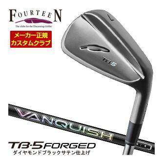 FOURTEEN - 特注カスタムクラブ フォーティーン 2025NEW TB-5 FORGED アイアン ダイヤモンドブラックサテン仕上げ VANQUISH Iron シャフト 単品[＃5、＃6、＃7、＃8、＃9、PW]