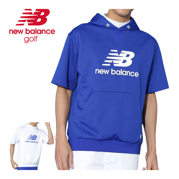 [タイムセール] ニューバランス ゴルフ ロイヤルブルーコレクション スウェット プルオーバー 半袖 フーディ ウェア メンズ 2025年春夏モデル M-LL 012-5164002