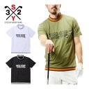 SY32 by SWEET YEARS ライト ストレッチ ロゴ モックネック 半袖シャツ ゴルフウェア メンズ 2025年春夏モデル M-XL SYG-25S038 【即納】