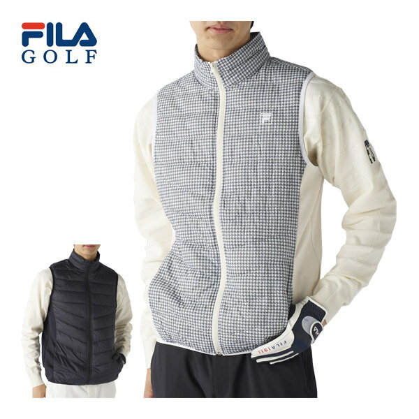 フィラゴルフ 極薄ハイブリッド フルジップ ダウンベスト ウェア メンズ 2025年秋冬モデル M-3L 785-209 [即納]