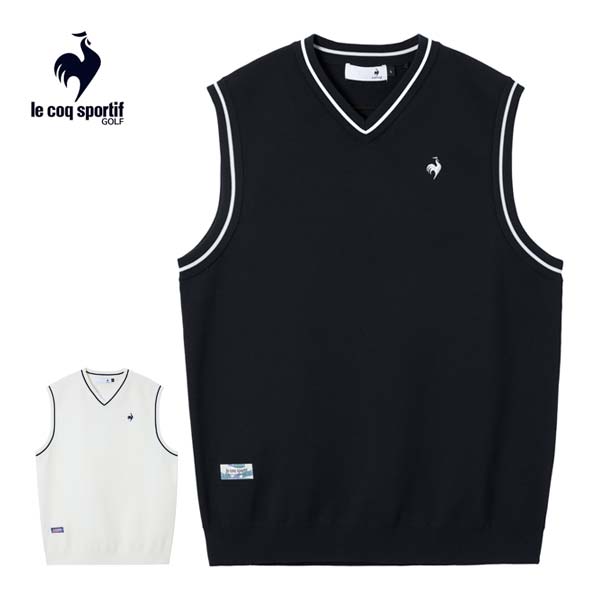 ルコックスポルティフ ゴルフ Vネック ニットベスト ウェア メンズ 2025年秋冬モデル M-3L LG5FVE80M [即納]