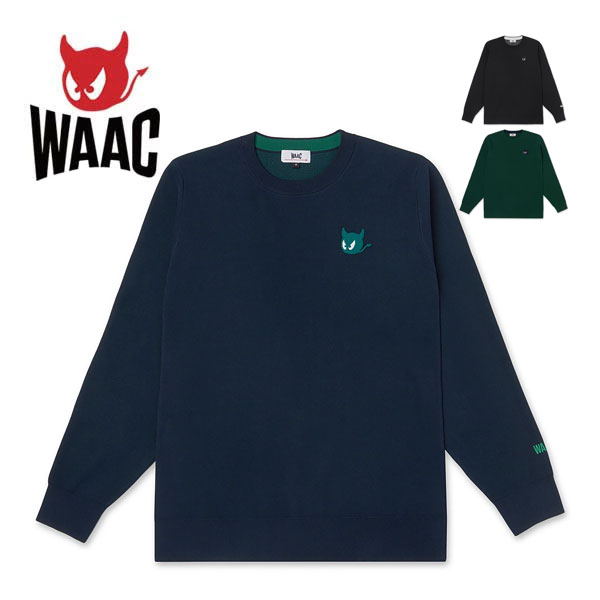 [タイムセール] WAAC ライトウェイト プルオーバー クルーネック ニット ゴルフウェア メンズ 2025年秋..