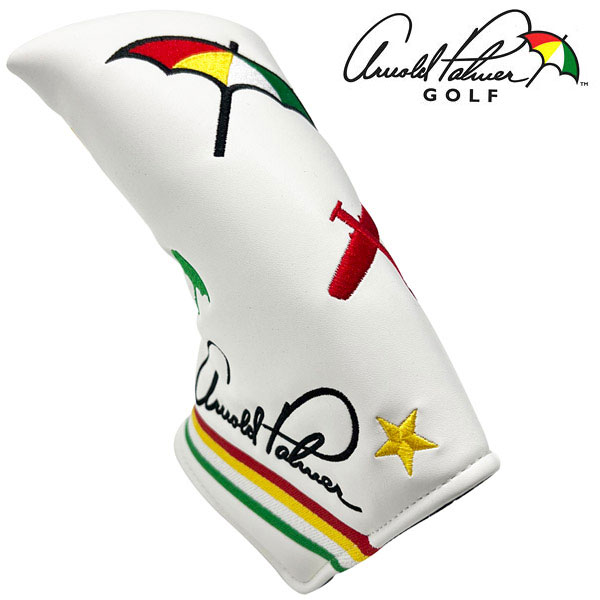 ARNOLD PALMER GOLF おすすめ オススメ アーノルド・パーマー ゴルフ ゴルフ用品 ラウンド用品 ヘッドカバー パター カバー PT ピン用 ピン型 白 ホワイトARNOLD PALMER パターカバー APPC-10 素材 合成皮革