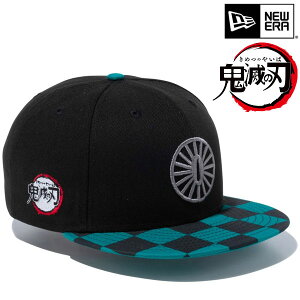 ニューエラ 鬼滅の刃 キャップ 9FIFTY 竈門炭治郎 鍔 ブラック × パイングリーン 12864458 【あす楽対応】