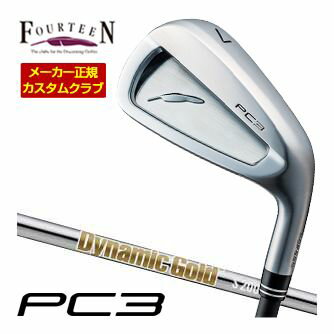 FOURTEEN - 特注カスタムクラブ フォーティーン 2024 PC3 アイアン ダイナミックゴールド HT シャフト 4本セット[＃7-P]