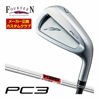 FOURTEEN - 特注カスタムクラブ フォーティーン 2024 PC3 アイアン KBS TOUR S-TAPER シャフト 単品[＃5、＃6、＃7、＃8、＃9、PW]