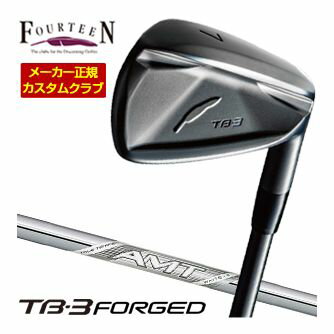 特注カスタムクラブ フォーティーン TB-3 FORGED アイアン ダイヤモンドブラックサテン仕上げ AMT WHITE シャフト 4本セット[＃7-P]