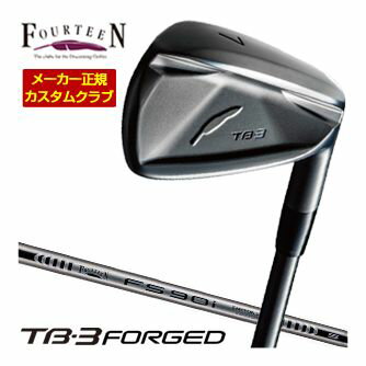 特注カスタムクラブ フォーティーン TB-3 FORGED アイアン ダイヤモンドブラックサテン仕上げ FS-90i ブラックカラー オリジナルスチール シャフト 4本セット[＃7-P]