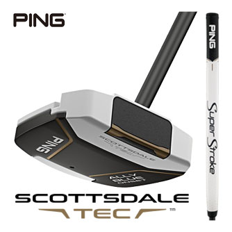 [タイムセール] ピン SCOTTSDALE TEC ALLY BLUE ONSET CB パター PING SuperStroke TOUR 1.0P 17 IN WHT/BZ グリップ装着モデル