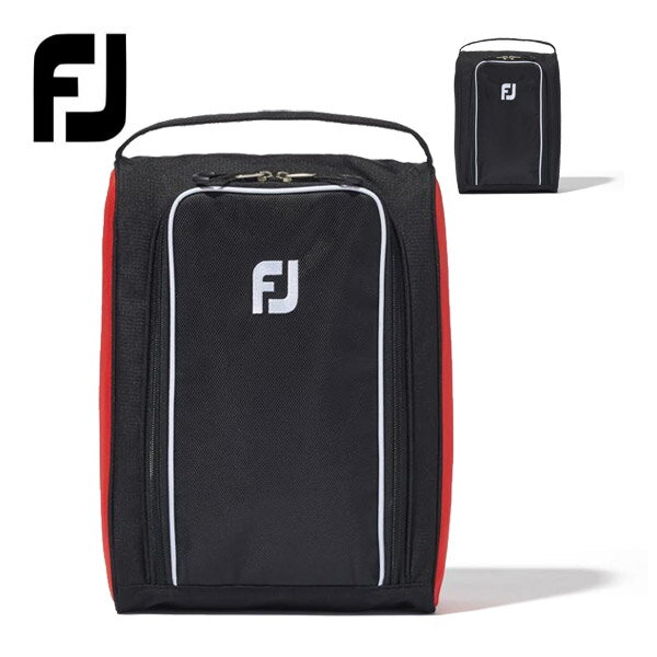 FOOTJOY FJ GOLF FJ ゴルフ おすすめ オススメ ゴルフ用品 ラウンド用品 鞄 カバン バッグ バック シューズバッグ シューズ ケース シューズバック 靴入れ シューズ入れ 靴 クツ くつ 黒 ブラック レッドフットジョイ FJ ベーシック シューズバッグ FA23SCB 素　材 ポリエステル サイズ W22×D12×H34cm