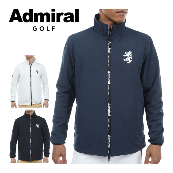 [セール] アドミラルゴルフ メンズ ウェア プリントファスナー フルジップ ウィンドジャケット ADMA360 2023年秋冬モデル M-LL