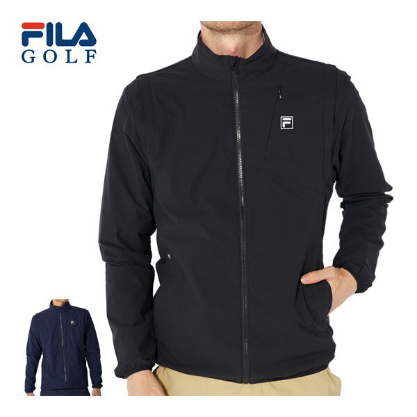 フィラゴルフ 裏メッシュ 2WAY フルジップ ブルゾン ウェア メンズ 2024年秋冬モデル 784-211 M-3L 【即納】