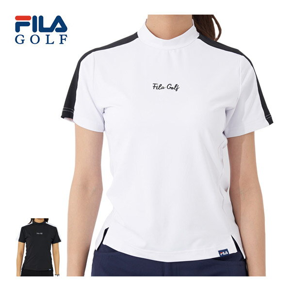 メーカー希望小売価格はメーカーカタログに基づいて掲載しています。FILA GOLF ゴルフ オススメ おすすめ アパレル ゴルフ用品 ウエア 洋服 女性 レディースウェア ウィメンズ トップス シャツ 半そで 半袖 防透 スリット シンプル スポーティー 吸汗速乾 UV 接触冷感 白 ホワイト 黒 ブラック FL24SSWEARフィラゴルフ レディース ゴルフウェア スムース モックネック 半袖シャツ 754-644 詳細画像 商品特徴 防透加工のスムース素材を使用したモックネックシャツは衿両サイドにスリットを設け、 前後の高さを変えた特徴的な衿仕様です。 肩に配色切替を取り入れた、コーディネートに使いやすいシンプルでスポーティーなデザイン。 《機能》吸汗速乾/UV、接触冷感、リサイクル糸、防透 スペック 素材 ポリエステル：85％ポリウレタン：15％ [トップス] サイズ目安(cm) S M L LL 身長 154-162 157-163 162-168 162-168 バスト 72-80 79-85 84-90 89-95 [ボトムス] サイズ目安(cm) S M L LL ウエスト 60-66 64-70 68-74 72-78