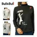 Bull＆Bull Brandalised コラボ ゴルフウェア レディース Balloon Girls モックネック 長袖シャツ W080-12544 2023年秋冬モデル XS-L