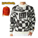 ラウドマウス ゴルフ LM柄 ウール混ニット モックネック セーター ウェア メンズ 2024年秋冬モデル 774-702 M-LL 【即納】 その1