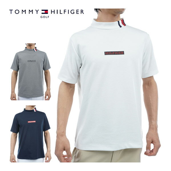  トミーヒルフィガー ゴルフ ウェア メンズ ボックスロゴ モックネック 半袖シャツ THMA412 2024年春夏モデル M-XL