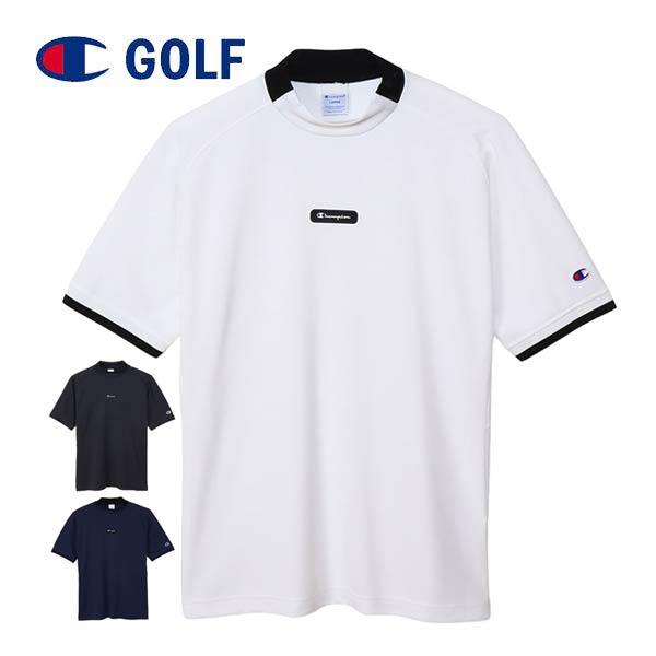 チャンピオン ゴルフウェア メッシュジャージー モックネック 半袖シャツ メンズ 2024年春夏モデル M-XL C3-ZG309 【あす楽対応】