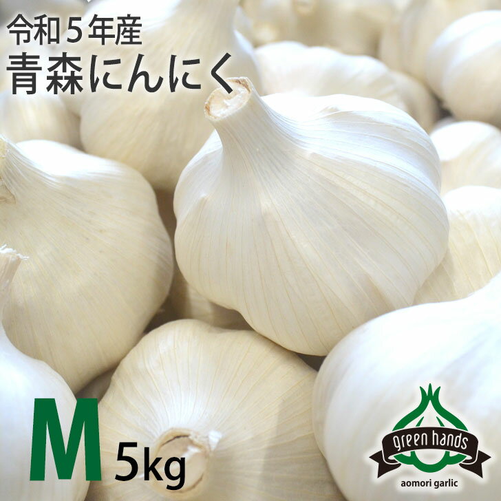 にんにく 青森県産 上級品 M玉 5kg（1kg×5）ホワイト六片 ニンニク 国産 生産者直送 1