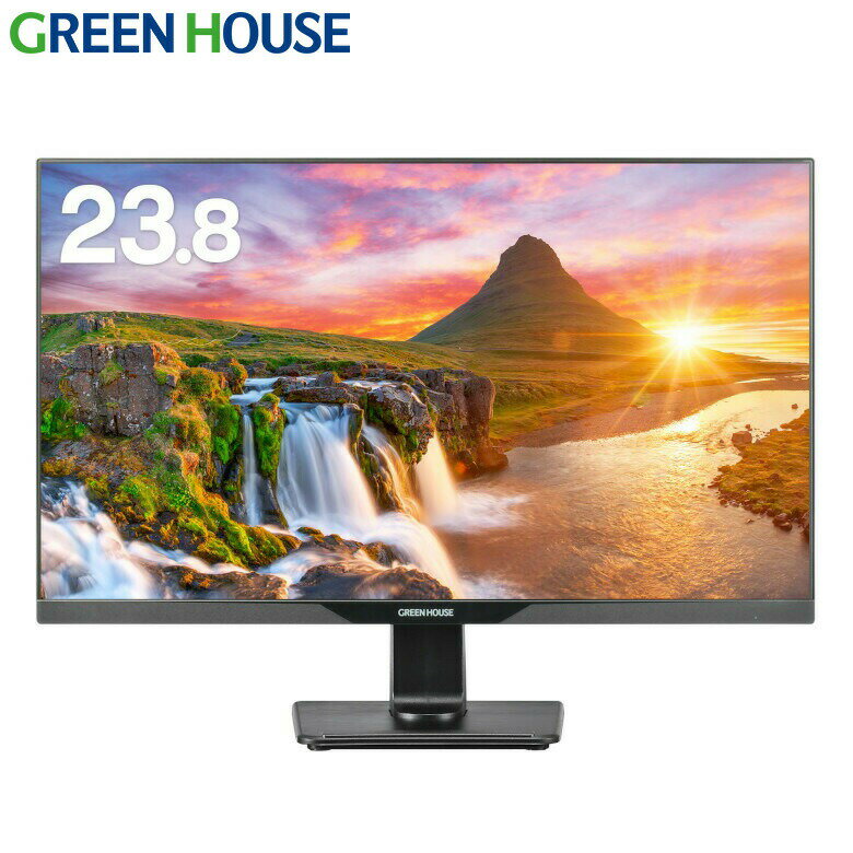 【5月20日は5のつく日】 液晶ディスプレイ 23.8型 ワイド フルHD GH-ELCW24L 広視野角パネル HDMI DisplayPort PCモニター 23.8インチ パソコン モニター VGA 液晶モニター ディスプレイ VESA ステレオスピーカー グリーンハウス