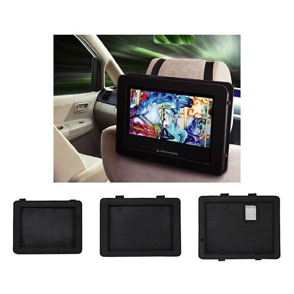 車載ホルダー 後部座席 dvd タブレット 7インチ GH-CHRA7 7型 モニター ホルダー 車 車載 dvdプレイヤー ポータブルdvdプレイヤー 車載用 ヘッドレスト 車載スタンド 後部座席用 固定型 バッグ タブレットホルダー グリーンハウス