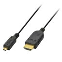 HDMIケーブル to microHDMIケーブル スリム 2m GH-HDMIS-AD2M スマホ スマートフォン hdmi ケーブル モニター ディスプレイ...