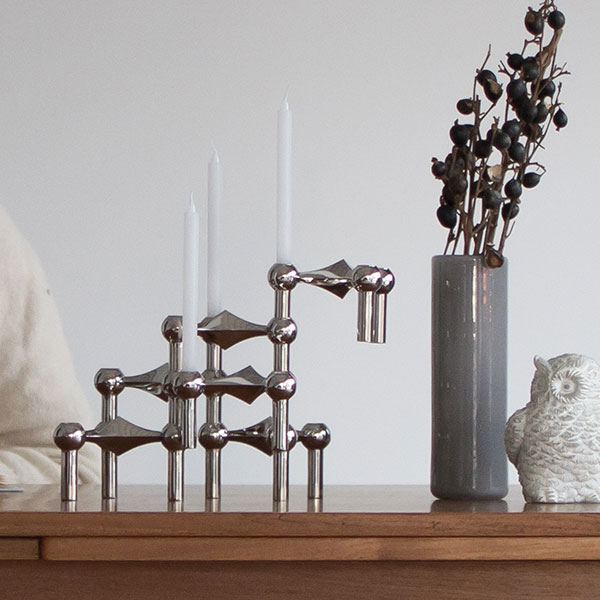 STOFF Nagel キャンドルホルダー chrome | ストッフ キャンドル 銀 クローム ブラス 北欧 北欧雑貨 インテリア インテリア雑貨 雑貨 デンマーク アンティーク風 denmark nagel モダン シンプル おしゃれ [2]
