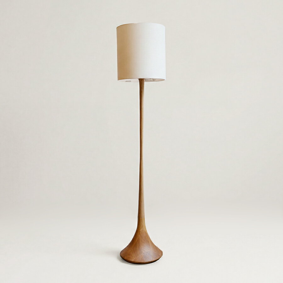 kilta Floor Lamp ecru | 照明 ライト フロアランプ 北欧 無垢材 無垢 オーク ウォルナット オイル仕上げ 天然木 リビング ナチュラル 日本製 国産 北欧 生成り コットン 綿（楽天・greeniche 北欧インテリアstore）
