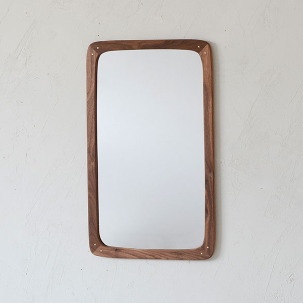 kilta Mirror walnut | ミラー 鏡 壁掛け 北欧 無垢材 無垢 ウォルナット オイル仕...