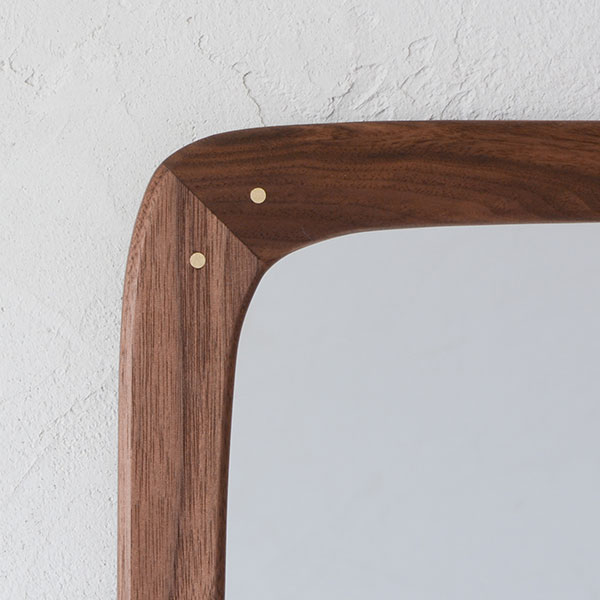 kilta Mirror walnut | ミラー 鏡 壁掛け 北欧 無垢材 無垢 ウォルナット オイル仕...