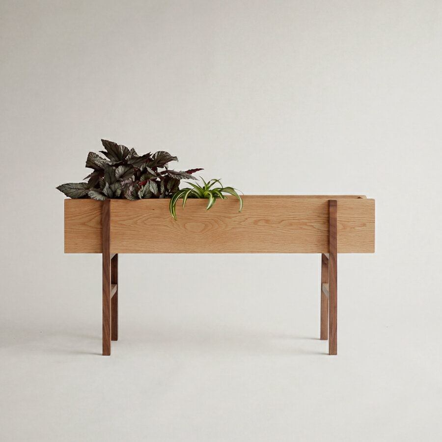 プランター ワイド Planter wide oak | 無垢 北欧 無垢材 プランター マガジンラック 植物 ナチュラル 収納 オーク リビング ダイニング 天然木 収納 長方形 北欧 スリム 木製 大型