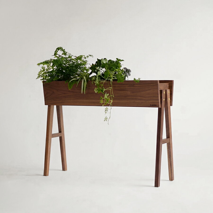 プランター Planter walnut | 無垢 北欧 無垢材 プランター マガジンラック 植物 ナチュラル 収納 ウォルナット リビング ダイニング 天然木 収納 長方形 北欧 スリム 木製 大型