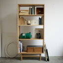 ブックケース ハイ Bookcase high 幅 70cm 奥行き 30cm 高さ150cm オーク 本棚 大容量 シェルフ オープンシェルフ 飾り棚 収納 北欧家具 無垢材 無垢 天然木 リビング ダイニング 書斎 ナチュラル シンプル おしゃれ 日本製 北欧 大型家具 スリム