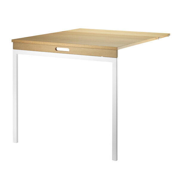 【日本代理店】String スウェーデン製 シェルフシステム フォールディングテーブル オーク/ホワイト | デスク テーブル 学習机 折りたたみ ストリングシェルフ