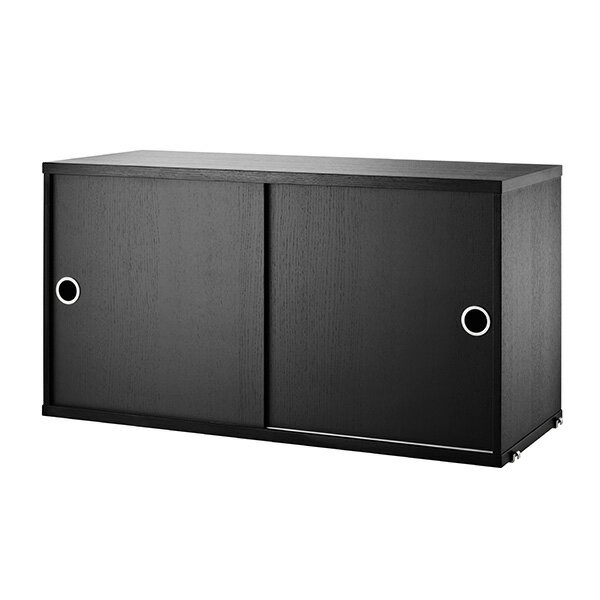 【日本代理店】String スウェーデン製 キャビネット ブラック ステインドアッシュ | ストリング キャビ..