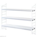 【 送料無料 】 String Pocket White ストリングポケット ホワイト string shelf | 飾り棚 壁掛け 壁付け 棚 たな ウォールシェルフ 白 インテリア おしゃれ お洒落 家具 木製 北欧 北欧家具 シェルフ ラック 収納 リビング 組み立て
