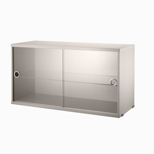 【日本代理店】String スウェーデン製 ディスプレイキャビネット ベージュ | ストリング キャビネット 飾り棚 壁掛け 壁付け 棚 シェルフ ウォールシェルフ インテリア ガラス おしゃれ お洒落 家具 北欧 北欧家具 収納 キッチン オフィス リビング 組み立て