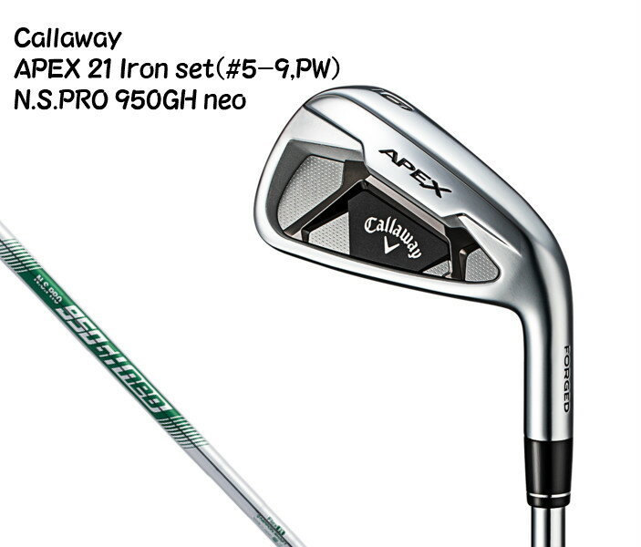 【今だけボール1ダース付き！】キャロウェイ エイペックス アイアンセット (#5-9,PW) N.S.PRO 950GH neo 6本セット Callaway APEX 21 I..