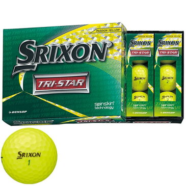 【送料無料】DUNLOP SRIXON TRI-STAR PREMIUM PASSION YELLOW ダンロップ スリクソン トライスター プレミアムパッションイエロー ボール 2ダースパック 24球 ゴルフ