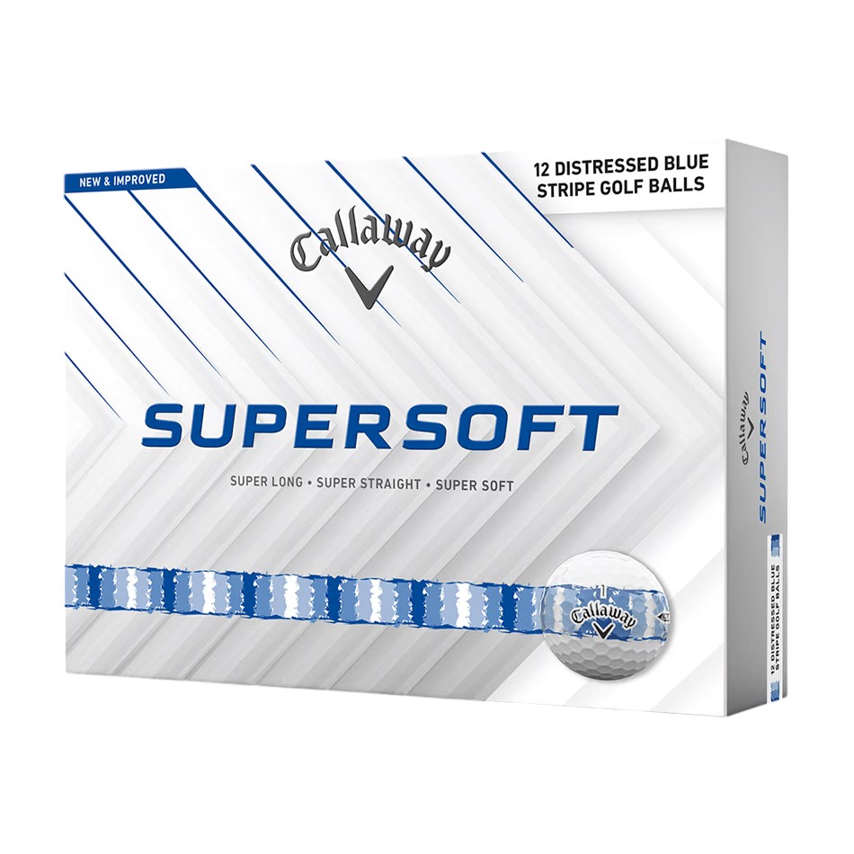 樂天商城 - 【1ダース】キャロウェイ SUPERSOFT DISTRESSED STRIPE ブルーボール Callaway スーパーソフト ディストレスド ストライプ ゴルフボール 2026年新モデル ライン アライメント 母の日 父の日 プレゼント