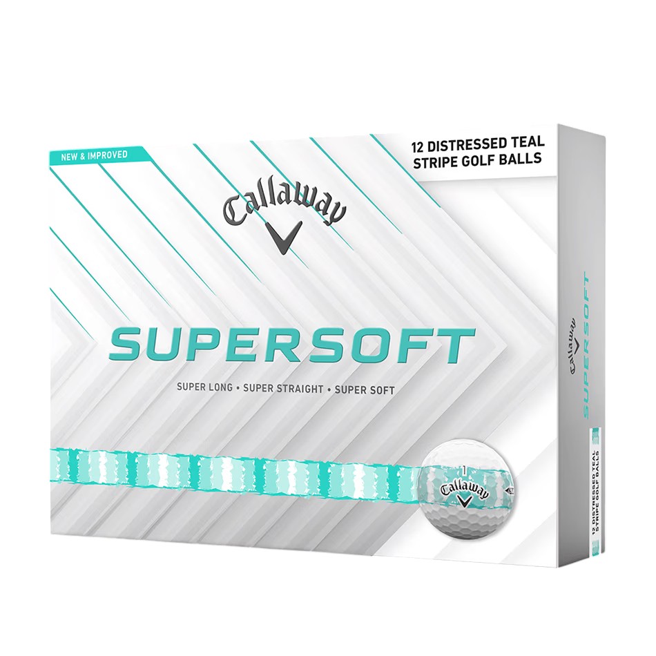 樂天商城 - 【最大100%ポイントバックくじ開催中！】【1ダース】キャロウェイ SUPERSOFT DISTRESSED STRIPE ティールボール Callaway スーパーソフト ディストレスド ストライプ ゴルフボール 2026年新モデル ライン アライメント 緑 母の日 父の日 プレゼント