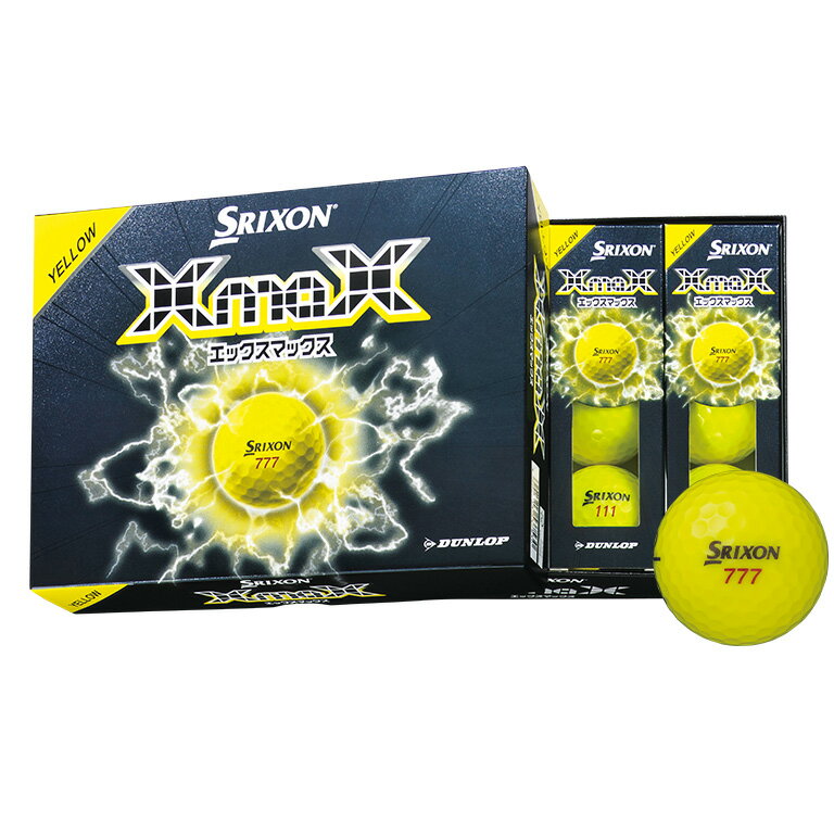樂天商城 - 【2026年最新モデル1ダース】スリクソン XmaX 2026年モデル イエロー SRIXON DUNLOP ゴルフボール 1ダース 飛び系 スピン ダンロップ Yellow