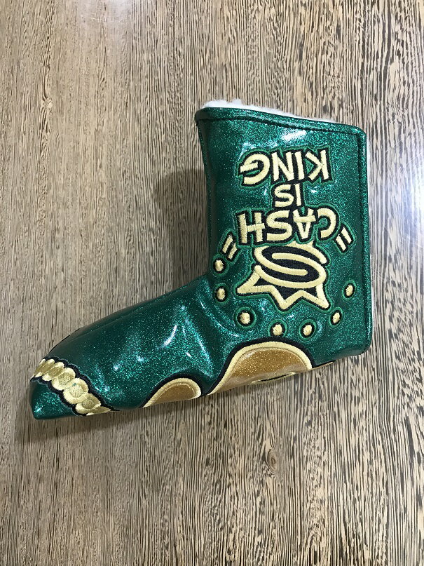 ScottyCameron CS IND CASH SPARKLE GREEN/GOLD ピンタイプ スコッティキャメロン キャッシュスパークル グリーンゴールド パターカバー ゴルフ