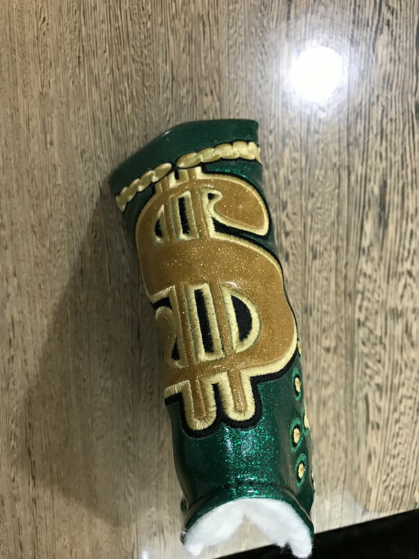 ScottyCameron CS IND CASH SPARKLE GREEN/GOLD ピンタイプ スコッティキャメロン キャッシュスパークル グリーンゴールド パターカバー ゴルフ