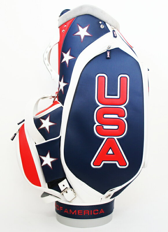 【新品未使用】ScottyCameron スコッティキャメロン スタッフバッグ Staff Bag 2012 USA ゴルフバッグ キャディバッグ 2012年ライダーカップUSAチームモデル 白、赤、青 トリコロールカラー 9.5インチ