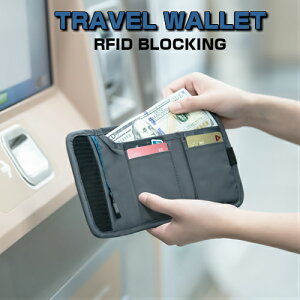 ＼ ポイント10倍 & 割引クーポン／財布 トラベルウォレット 旅行財布 RFID スキミング防止 磁気 防止 カード入れ お札入れ コイン入れ ストラップ付
