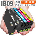 IB09CL4B 4色セット+黒1本 エプソン 互