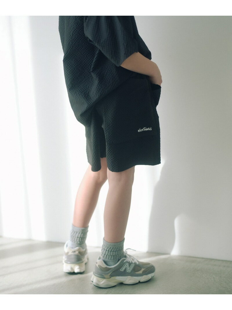 【SALE／10%OFF】【別注】＜WILD THINGS＞ ポケット ショートパンツ / キッズ 140cm-160cm UNITED ARROWS green label relaxing ユナイテッドアローズ グリーンレーベルリラクシング パンツ その他のパンツ ブラック ベージュ【RBA_E】【送料無料】[Rakuten Fashion]