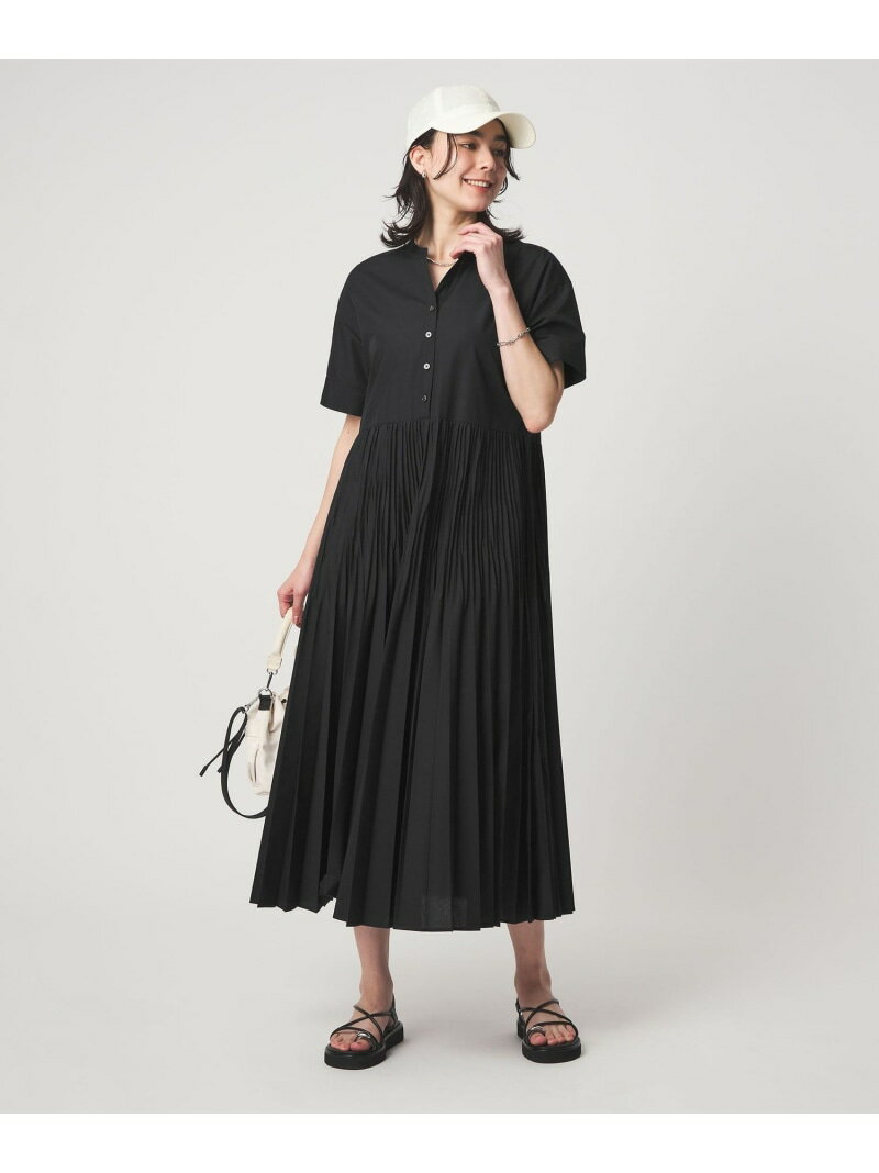 乐天商城 - [size SHORT/TALLあり]ワッシャー プリーツ ショートスリーブ ワンピース UNITED ARROWS green label relaxing ユナイテッドアローズ グリーンレーベルリラクシング ワンピース・ドレス ワンピース ブラウン ブラック グリーン【送料無料】[Rakuten Fashion]