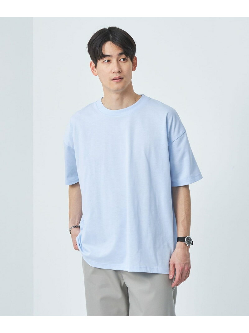 ＜GLR or＞ドライクリーン ルーズ Tシャツ -吸水速乾・抗菌- UNITED ARROWS green label relaxing ユナイテッドアローズ グリーンレーベルリラクシング トップス カットソー・Tシャツ ブルー ホワイト グレー